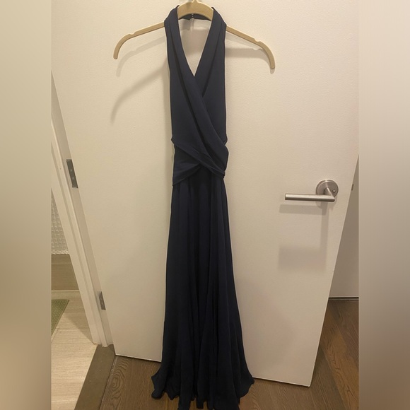 Reformation Ezria Dress Navy - Size 0 - Picture 1 of 7